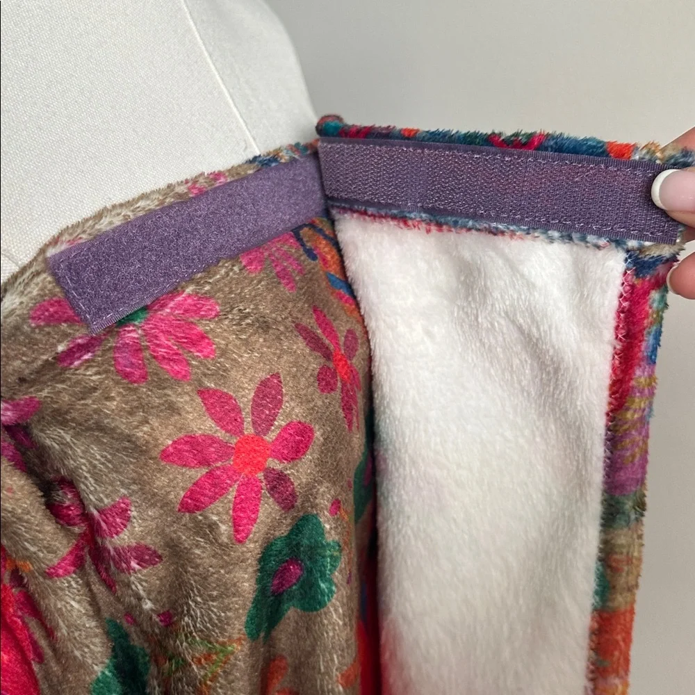 Natural Life Floral Towel Wrap Coverup Skirt Boho Hippie Beach S/M Gods Love‎